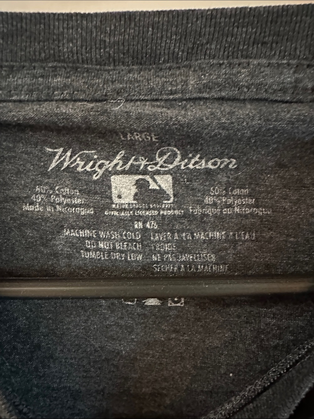 Wright & Ditson Charcoal Tee with Retro Chief Wahoo - Picture 3 of 4